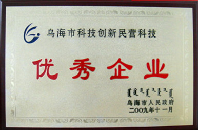 2009年烏海市科技創新民營科技優秀企業